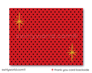 Retro Mid-Century Pin-up Girl Bachelorette Party Invitations & Thank You Cards - Customizable 1950s Glamour Set