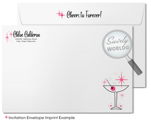 Retro Rockabilly Pink and Black Pinup Girl Bachelorette Party Invitation Digital Downloads