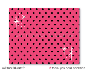 Retro Rockabilly Pink and Black Pinup Girl Bachelorette Party Invitation Digital Downloads