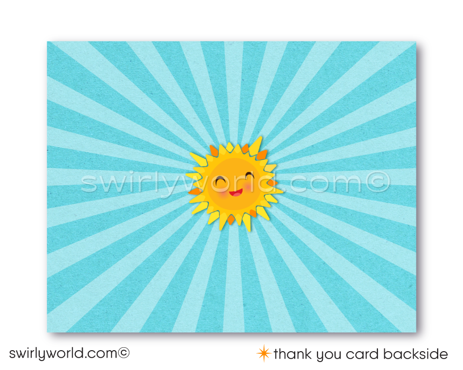 Farmer's Barnyard Baby Farm Animals Retro Baby Shower Invitation and Thank You Card Set