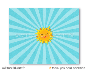 Farmer's Barnyard Baby Farm Animals Retro Baby Shower Invitation and Thank You Card Set