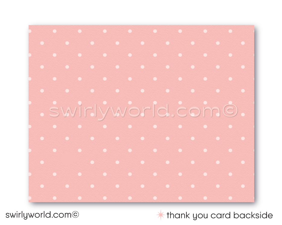 Vintage Carousel Baby Shower Invitation and Thank You Card Digital Download Bundle