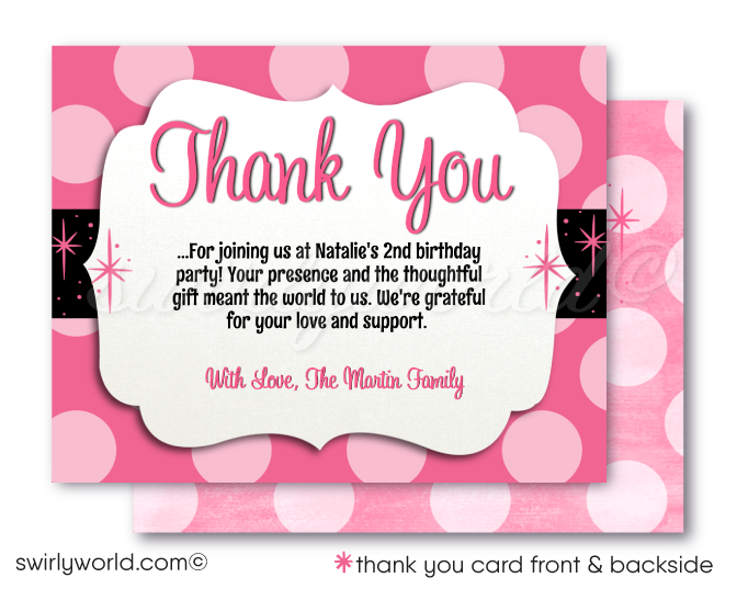 Dive into Disney magic with our Minnie Mouse themed Pink Polka-dot "Oh-Twodles" Birthday Party Invitation. Vintage retro design, whimsical fonts, and playful pink polka-dots capture Minnie's charm. Customizable with a photo option. Includes invitation, thank you card, and coordinating envelope template.