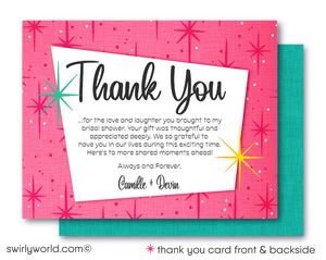 Retro 1950s Pin-Up Shabby Chic Rockabilly Bridal Shower Tea Party Invitation Digital Download