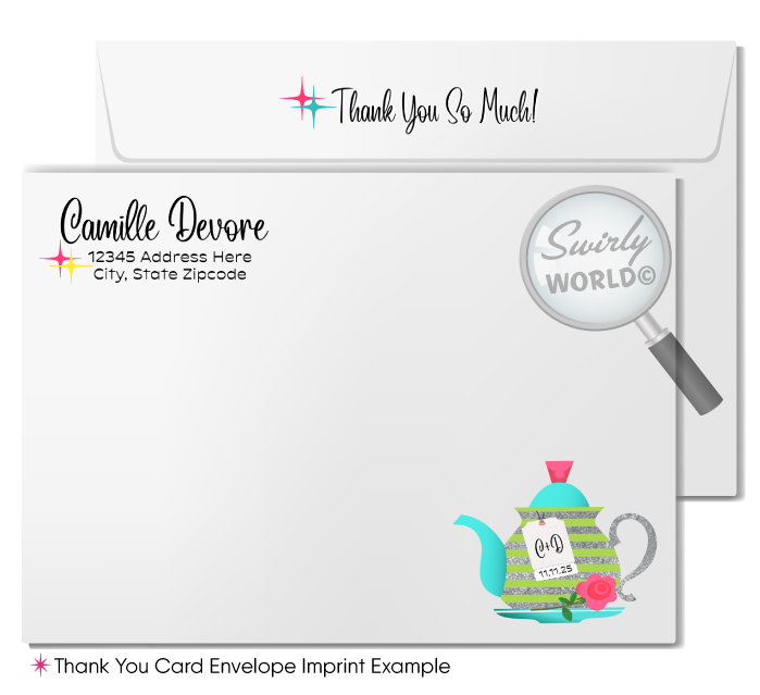 Retro 1950s Pin-Up Shabby Chic Rockabilly Bridal Shower Tea Party Invitation Digital Download