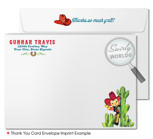 Vintage 1950s "Cowboys and Indians" Country Western Birthday Party Invitations for Boys