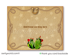 Retro Rockabilly 1950's Western Pinup Cowgirl 50th Birthday Party Invitation Digital Download