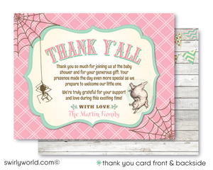 Embrace the charm of a timeless classic with our Charlotte's Web Baby Shower Digital Downloadable Set, designed to celebrate the upcoming arrival of your little one with a barnyard theme. This collection captures the spirit of the beloved characters from E.B. White's iconic tale, including Wilbur the Pig, Fern, Templeton, and Charlotte the Spider, offering a unique and nostalgic touch to your baby shower.