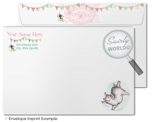 Vintage Charlotte's Web Baby Shower Invitation Set - Classic Barnyard Theme with Envelopes & Thank You Cards