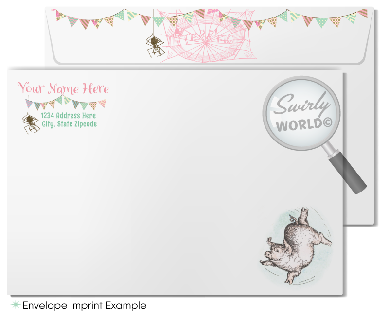 Charlotte's Web Baby Shower Invitation and Thank You Card Digital Download Bundle