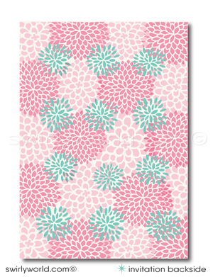 Vintage Floral First Holy Communion Printed Invitation - Editable Design for Baptism & Confirmation