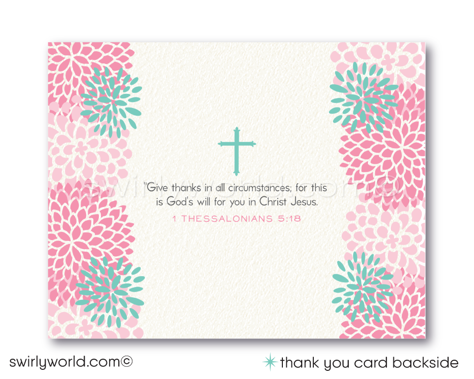 Vintage Floral First Holy Communion Digital Invitation - Editable Watercolor Design for Baptism & Confirmation