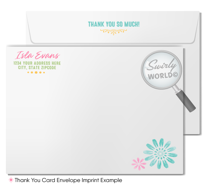 Spring Floral Watercolor First 1st Holy Communion Invitation and Thank - swirly-world-design spring-floral-watercolor-first-1st-holy-communion-invitation-and-thank-swirly-world-design