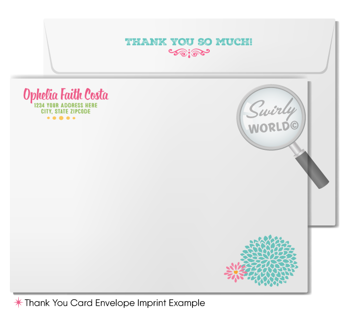 Vintage Watercolor Floral Communion Invitation Set - Includes Custom Thank You Cards & Envelopes