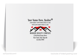 Beautiful Victorian Craftsman Style Home Valentine's Day Greeting Cards for Realtors®