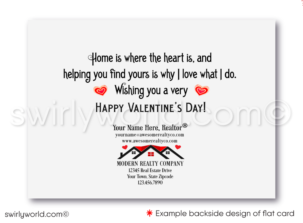 Beautiful Victorian Craftsman Style Home Valentine's Day Greeting Cards for Realtors®