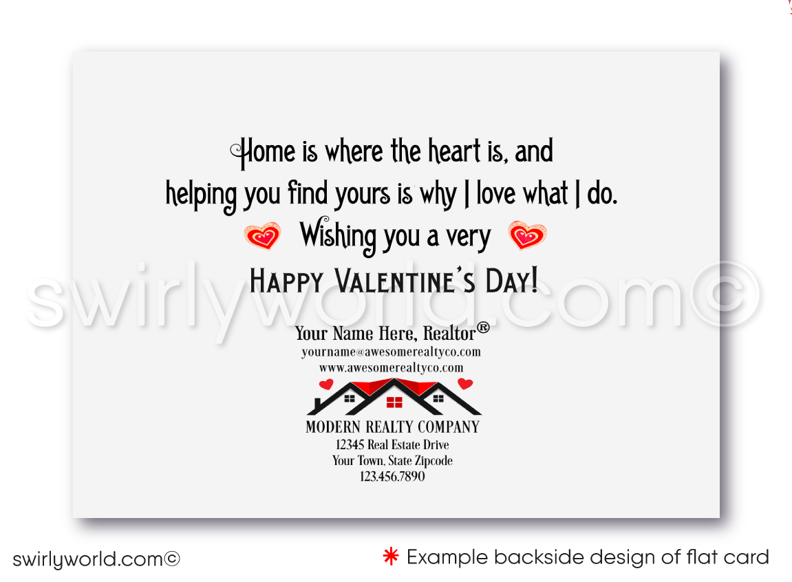 Beautiful Victorian Craftsman Style Home Valentine's Day Greeting Cards for Realtors®
