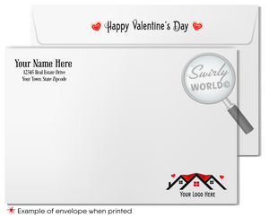 Beautiful Victorian Craftsman Style Home Valentine's Day Greeting Cards for Realtors®