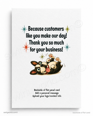 French Bulldog Thank You Cards - Custom Printed Envelopes | Business Customer Greetings