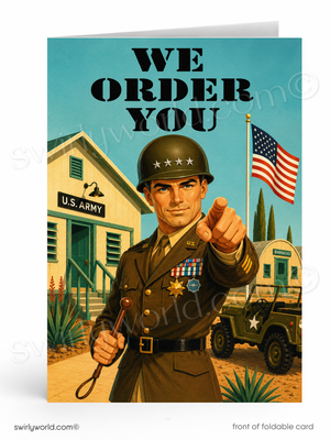 We Order You Military Funny Birthday Card for Customers