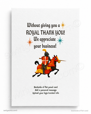 We Won’t Let Another Knight Pass By Business Thank You Postcard