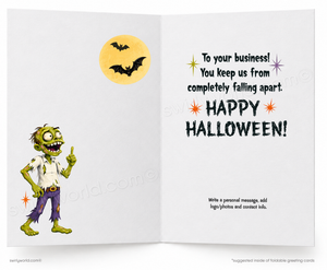 We’re Always Dead-icated Funny Zombie Halloween Card