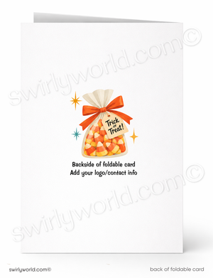 We’re Corny Funny Candy Corn Retro Halloween Card