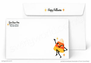 We’re Corny Funny Candy Corn Retro Halloween Card