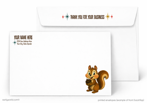 We're Totally Nuts! – Vintage Squirrel Business Thank You Greeting Postcard