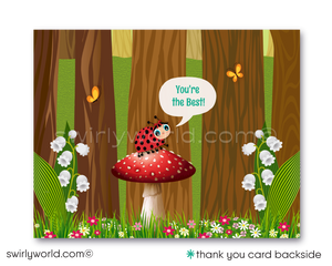 Magical Fairy Pixies Woodland Garden Girl's Birthday Party Invitation Digital Download