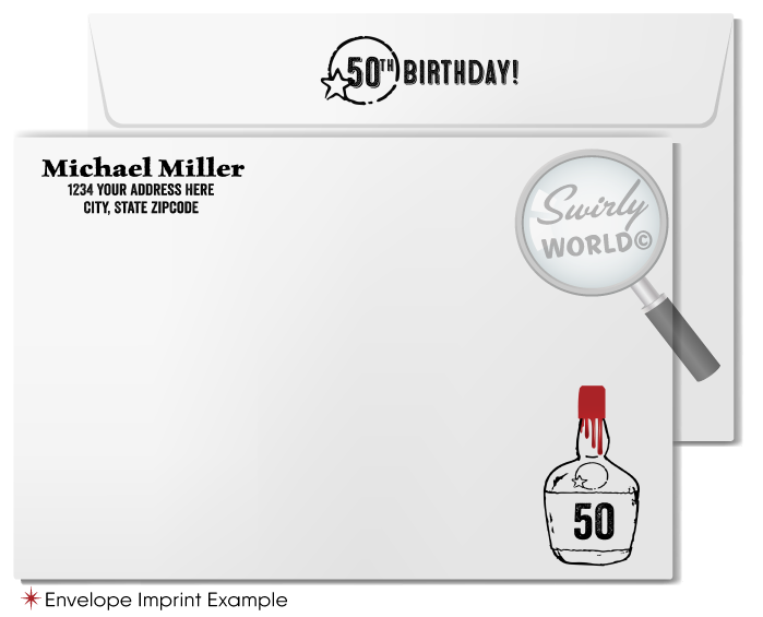 40th 50th 60th Birthday "Makers Mark" Whisky Label Invitation Digital Download