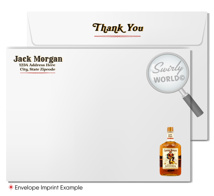 Captain Morgan Rum Bottle Label Design 40th Birthday Invitation Digital Download
