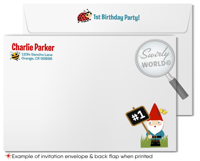 Step into enchantment with our Exclusive Garden Gnome Theme Birthday Invitation Set! 🌿🎉 Perfect for your child's first birthday BBQ, featuring whimsical gnome, mushrooms, and forest backdrop. Digital download includes invites, thank you cards, and envelopes. Easily customizable for a magical celebration! ✨🍄