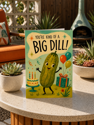 You’re Kind of a Big Dill Birthday Card for Clients & Customers