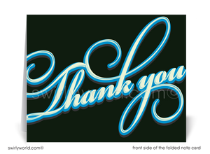 Professional Corporate Blue Thank You Cards for Business