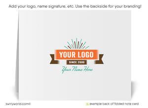 Retro Atomic Mid-Century Modern Tiki Pattern Thank You Note Cards