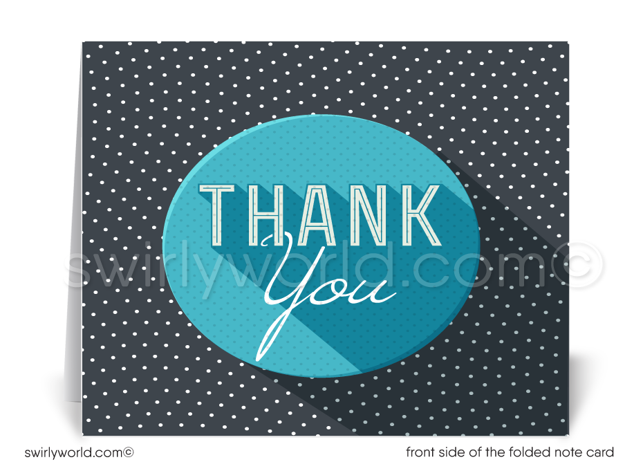 Retro Style Business Thank You Note Cards