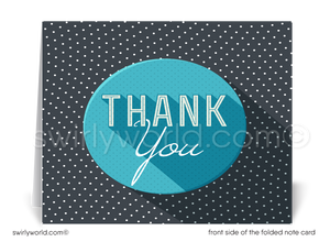 Retro Style Business Thank You Note Cards