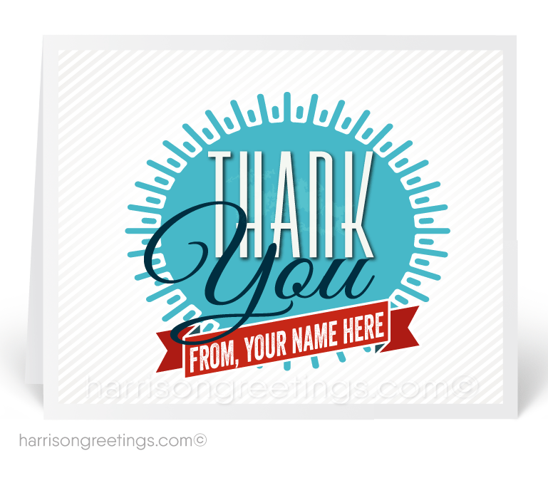 Retro Client Thank You Cards for Business