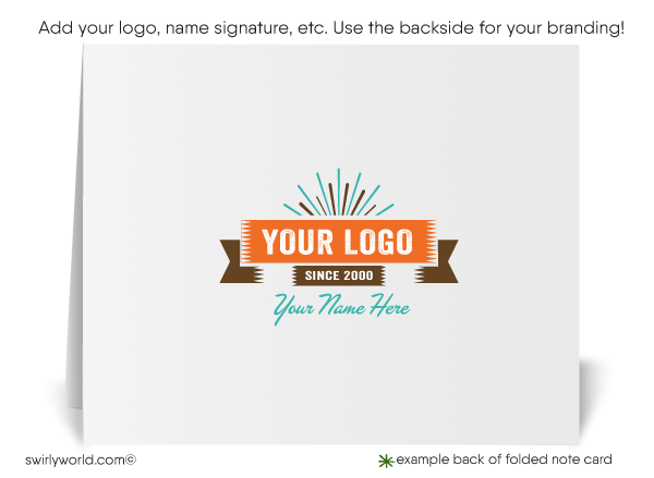 1960's Atomic Retro Modern Mid-Century Starburst Design Thank You Note Cards