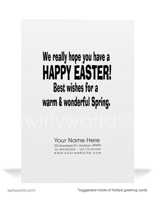 Funny Humorous Business Easter Bunny Card for Customers