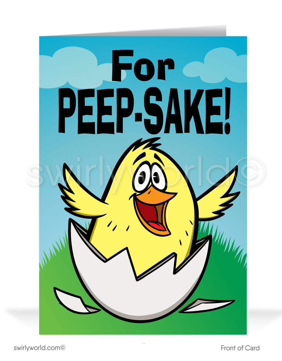 Funny Humorous Business Easter Bunny Card for Customers