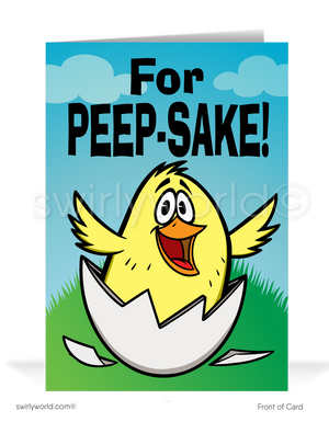 Funny Humorous Business Easter Bunny Card for Customers