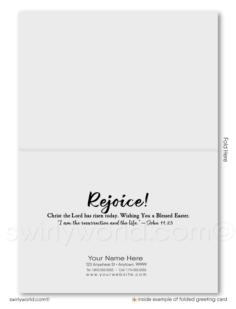 Religious Cross Christian Happy Easter Greeting Cards