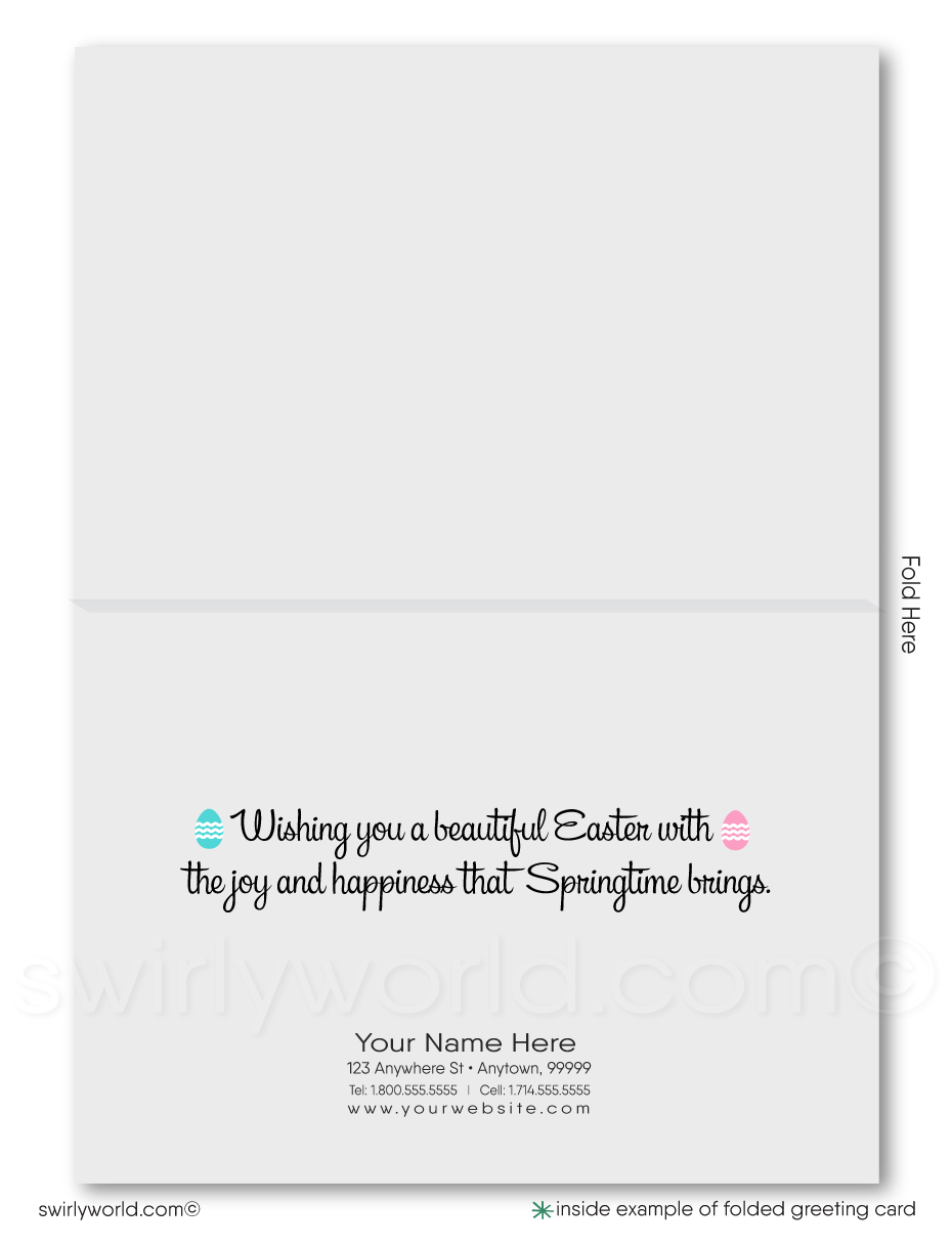 Celebrate Easter with a retro-inspired greeting card featuring colorful eggs, vintage kraft paper backdrop, and playful typography. Customizable for a personal touch!