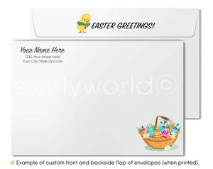 Cute Business Easter Bunny Greeting Cards for Customers