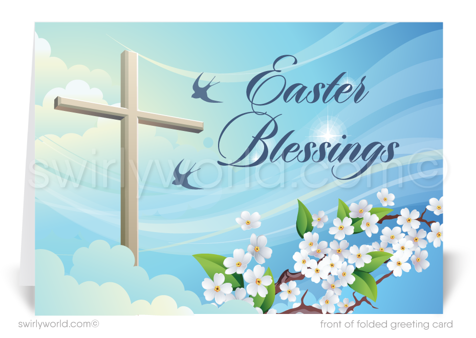 Beautiful Christian religious happy Easter greeting cards.