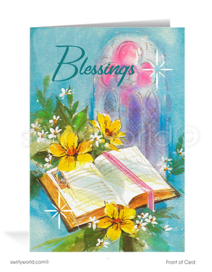 1960's Vintage Christian Religious Happy Easter Greeting Cards