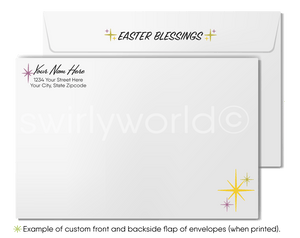 1950s-1960s mid-century retro vintage religious Christian Jesus resurrection day happy Easter greeting cards.