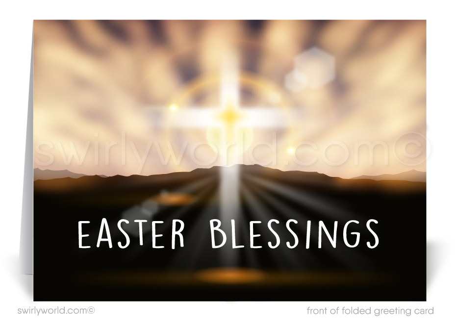 Religious Christian Happy Easter greeting cards.